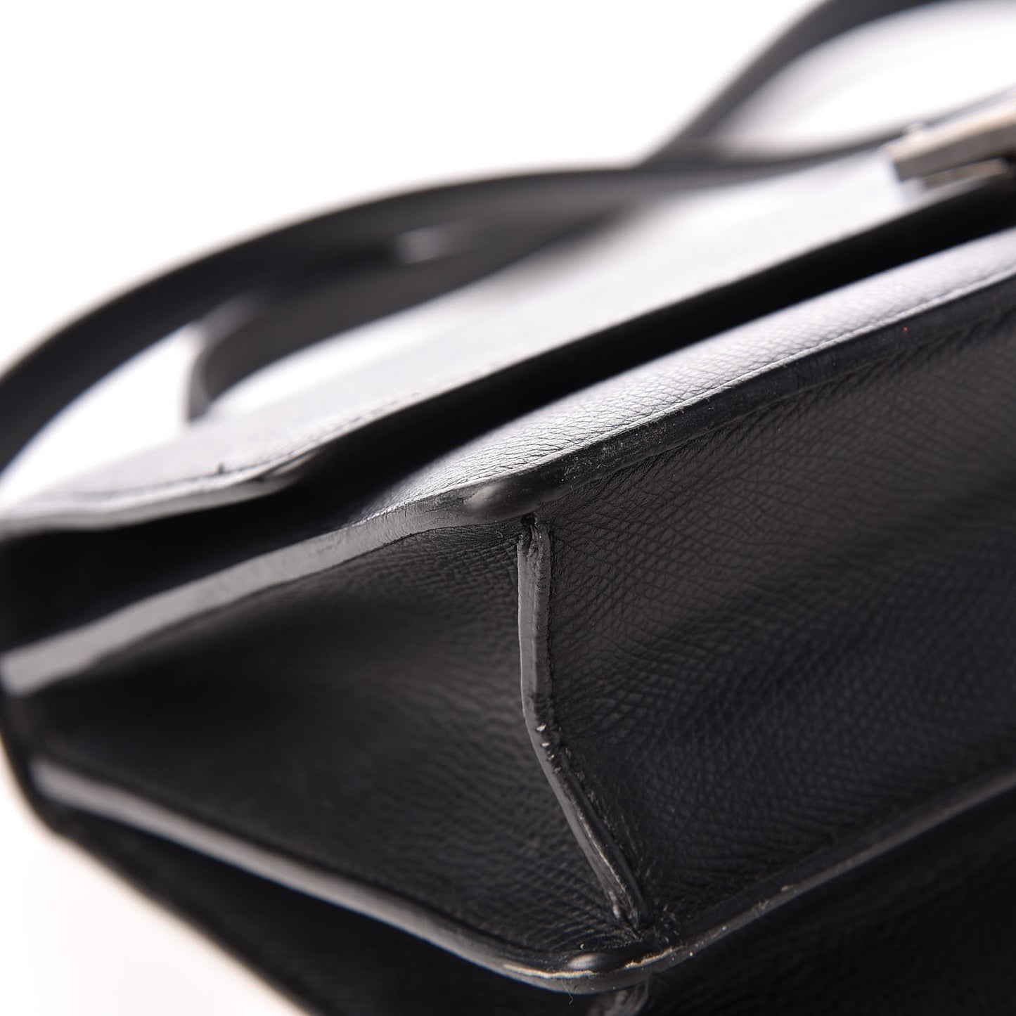 Baby Grained Calfskin Small Case Flap Black