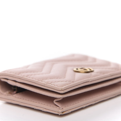 Gucci Calfskin Matelasse GG Marmont Card Case Wallet Perfect Pink 8 of 9