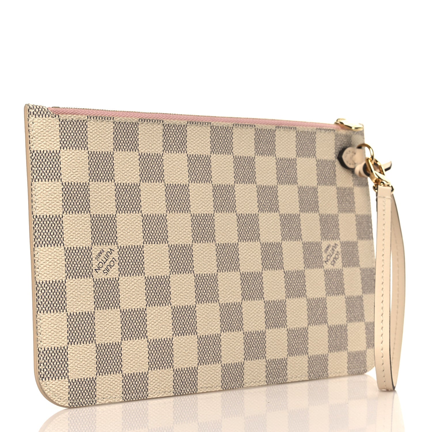 Louis Vuitton Damier Azur Neverfull MM GM Pochette Rose Ballerine 3 of 6