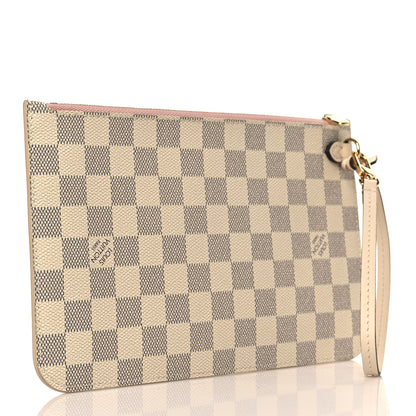 Louis Vuitton Damier Azur Neverfull MM GM Pochette Rose Ballerine 3 of 6