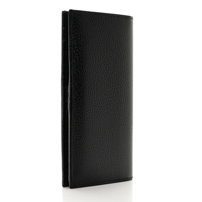 Gucci Textured Dollar Calfskin Horsebit Long Wallet with Insert Black 4 of 8