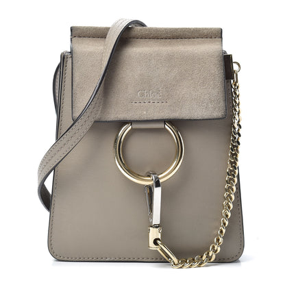 Chloe Suede Calfskin Mini Faye Bracelet Bag Motty Grey 1 of 9