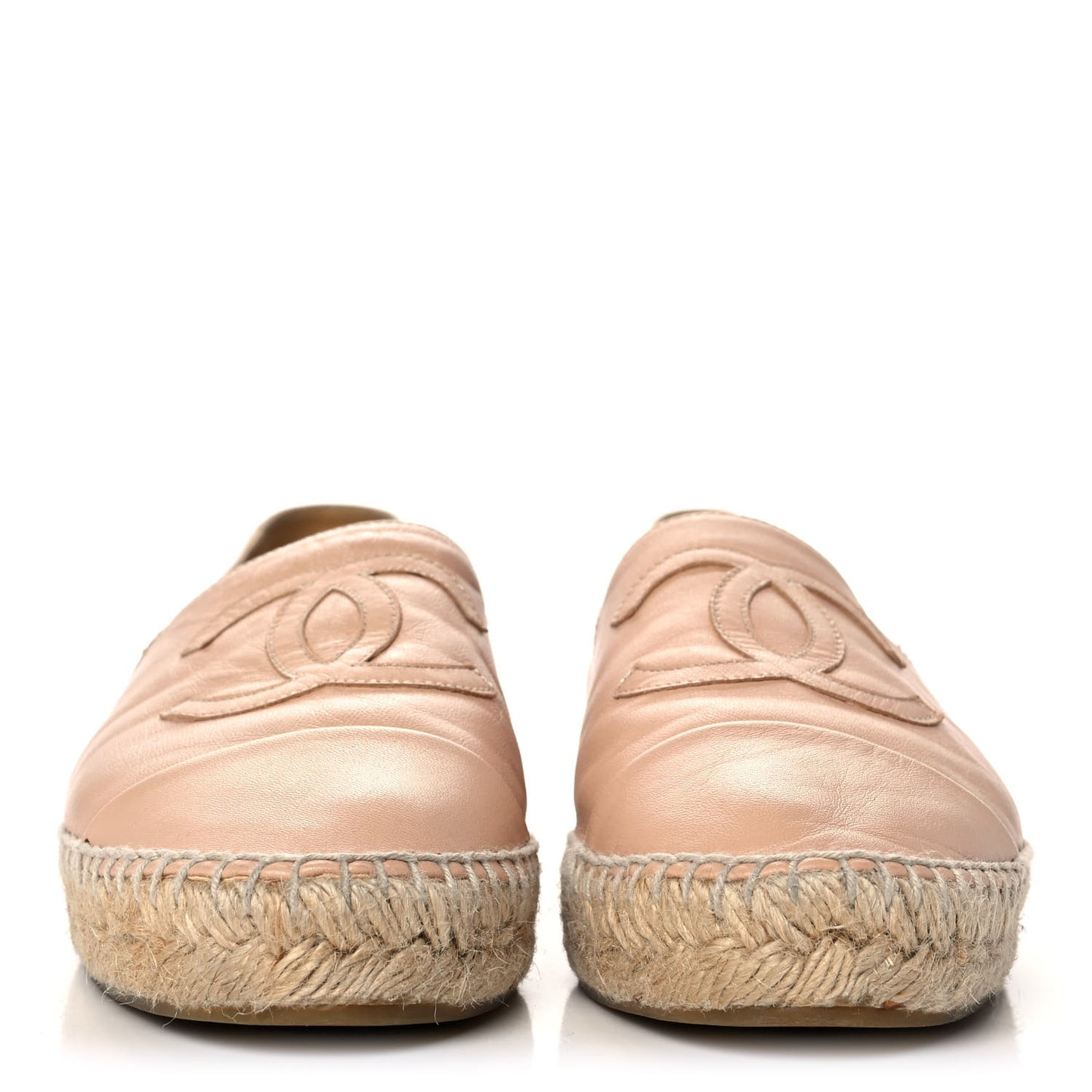 Lambskin CC Espadrilles 39 Nude