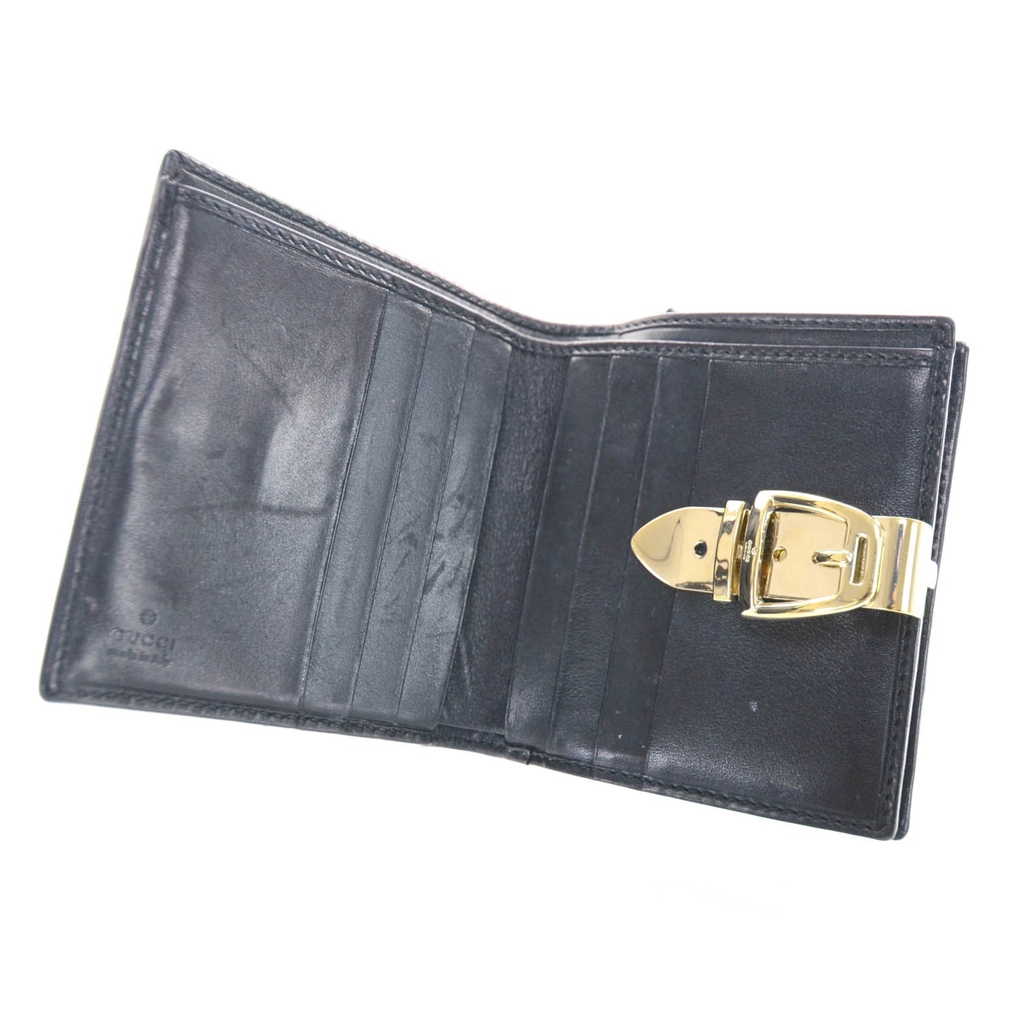 Horsebit Embossed Glam French Wallet