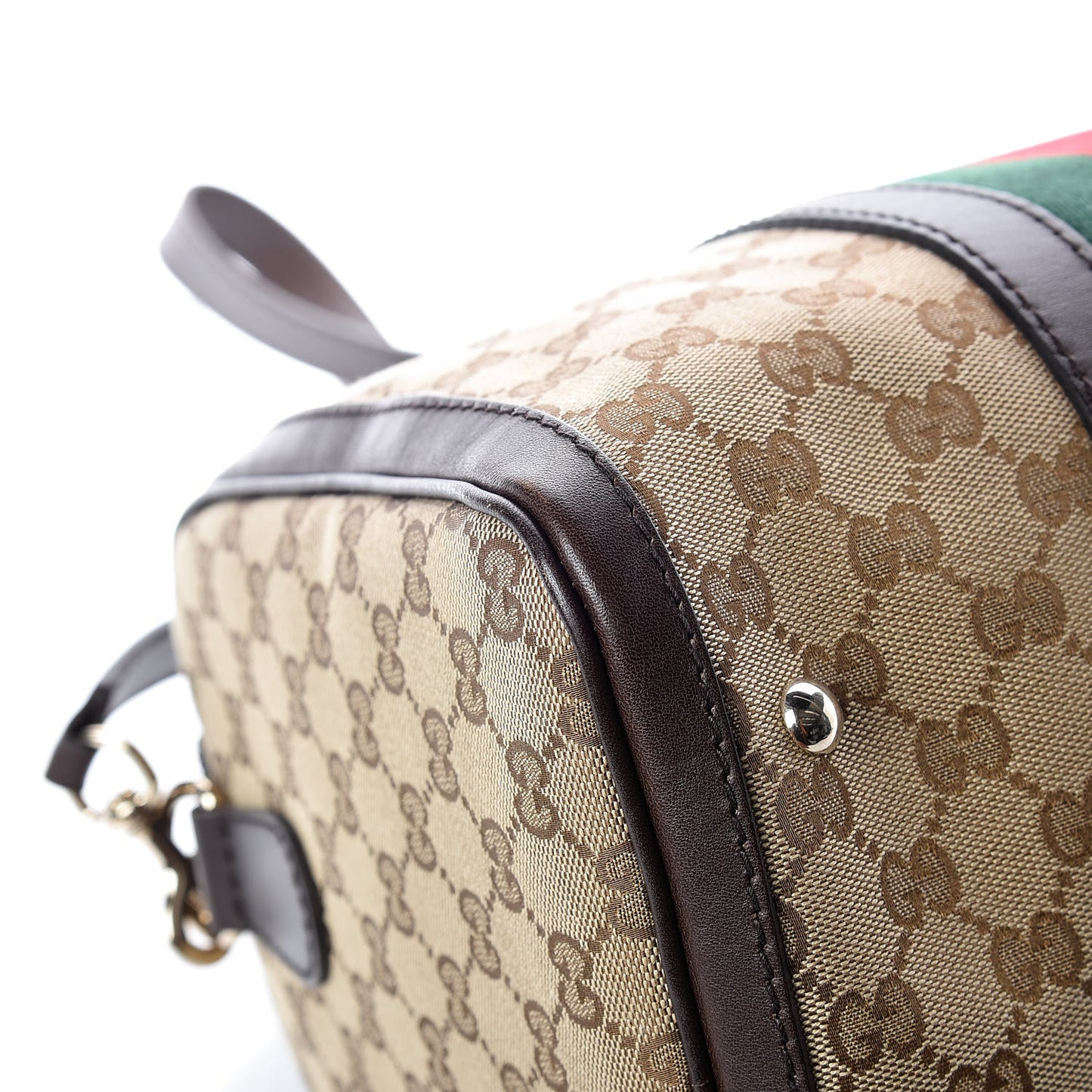 Monogram Vintage Web Medium Boston Dark Brown