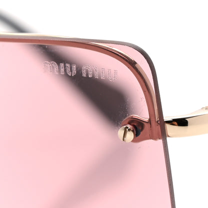 Miu Miu Metal Rectangle Sunglasses SMU 59T Pink 8 of 9