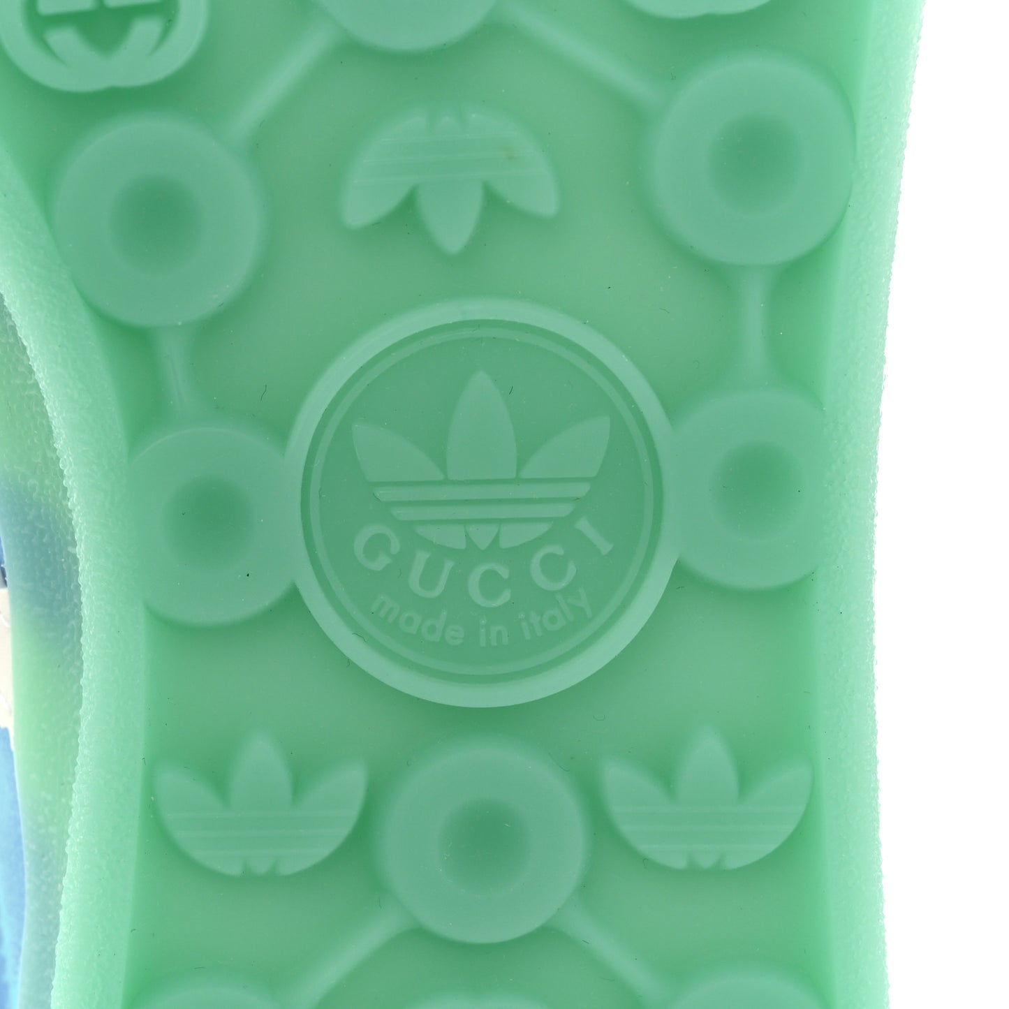 X ADIDAS Silk Duchesse Demetra Rubber Womens Gazelle Sneakers 7.5 Jade Capri Avio Off White