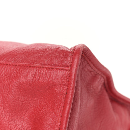 Balenciaga Agneau Arena Classic Silver Hardware City Logo Strap Rouge Cardinal Black 11 of 11