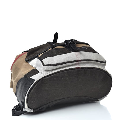 Burberry Canvas Mega Check Korbin Backpack Camel 4 of 13
