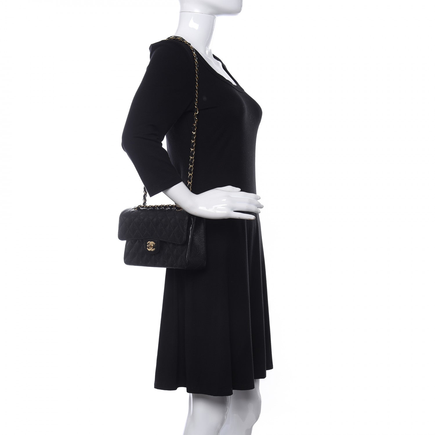 Chanel Caviar Quilted Small Double Flap Black 2 of 11