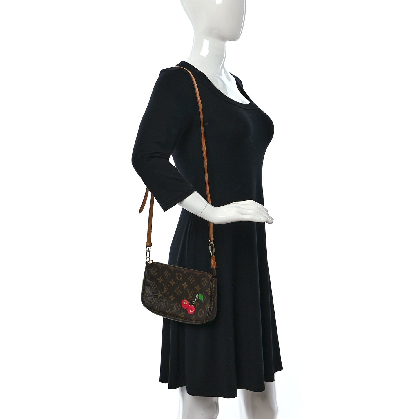 Monogram Cerises Pochette Accessories Long Strap