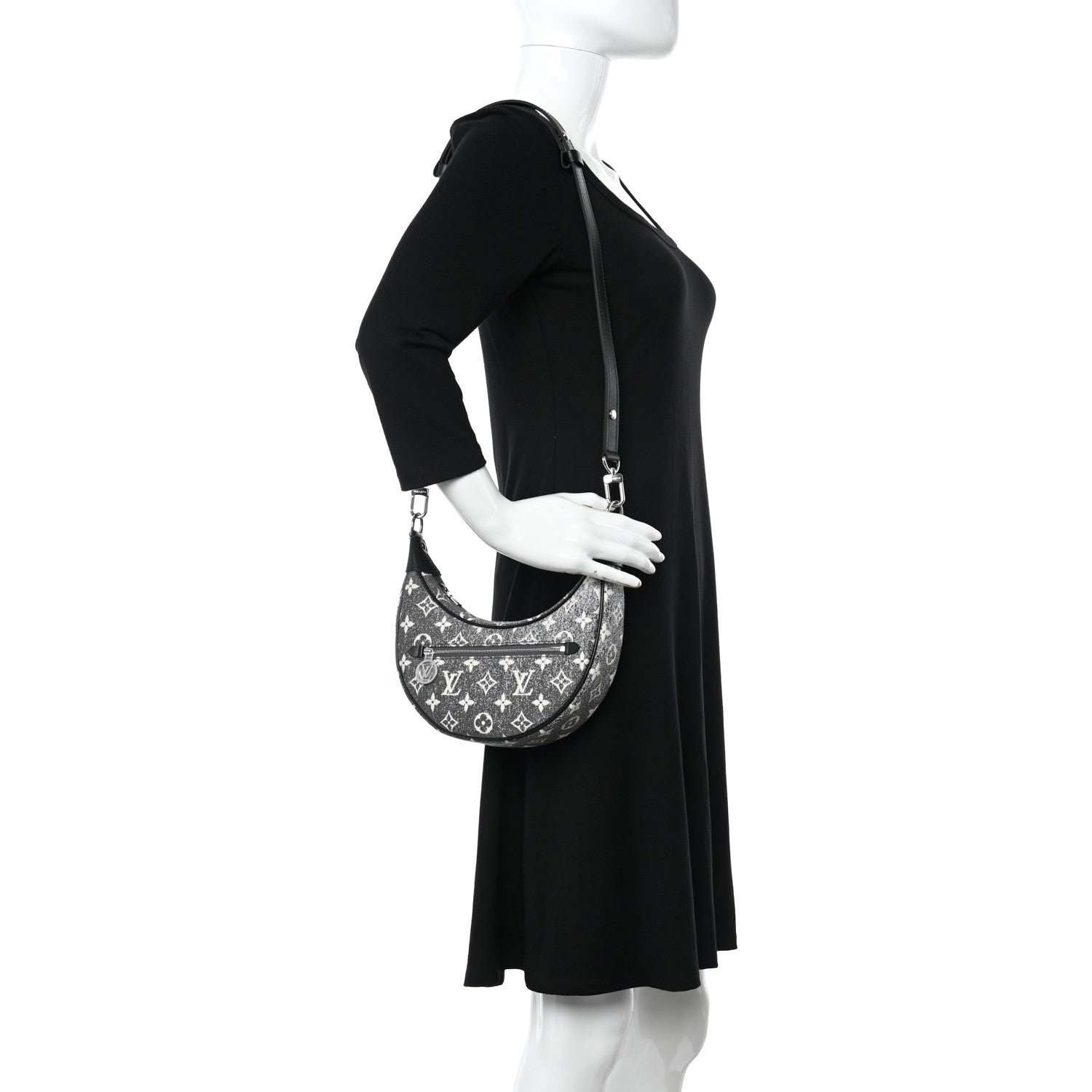 Louis Vuitton Monogram Jacquard Denim Loop Black 2 of 10