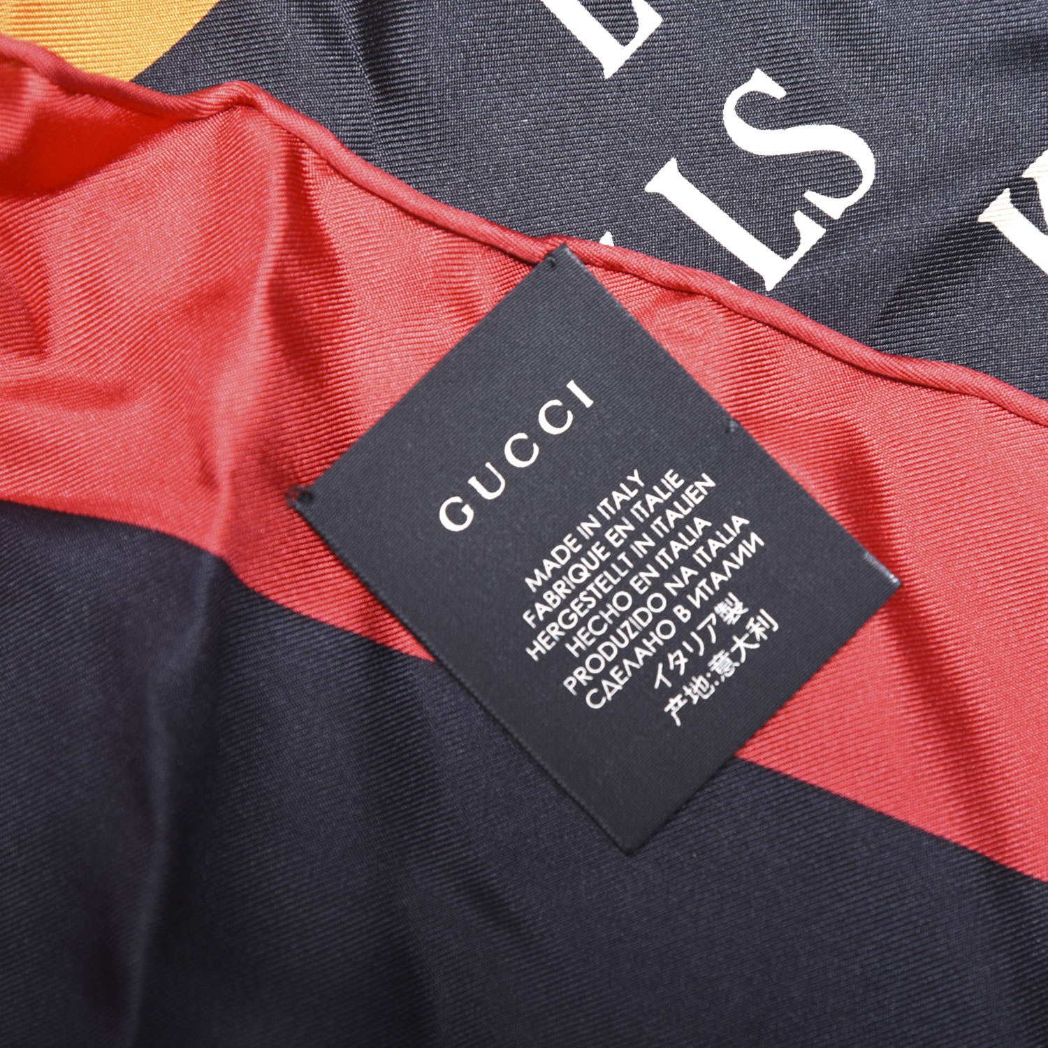 Gucci Silk Gucci Multiworld Square Scarf Black Multicolor 4 of 5