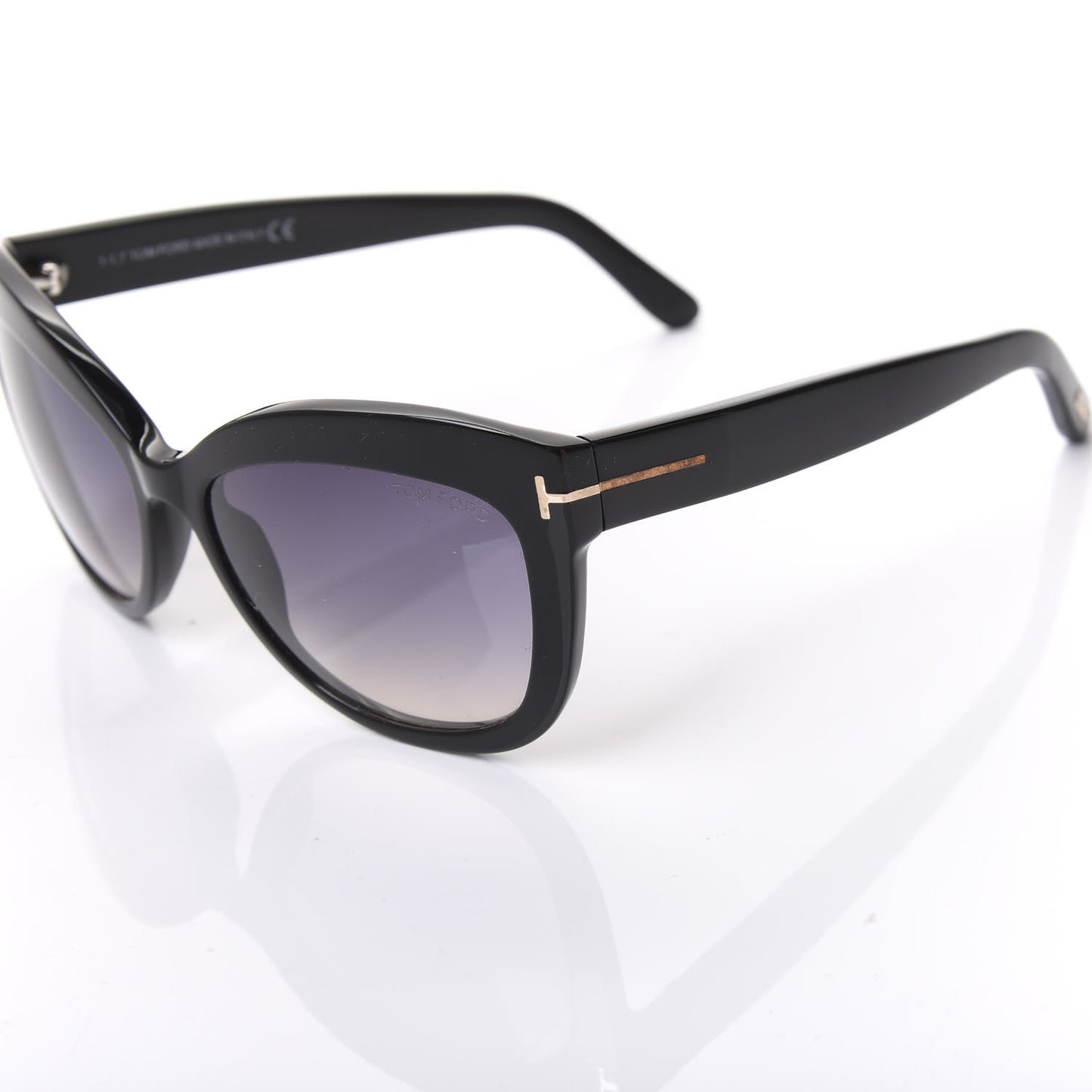 Acetate Alistair Cat Eye Sunglasses TF524 Black