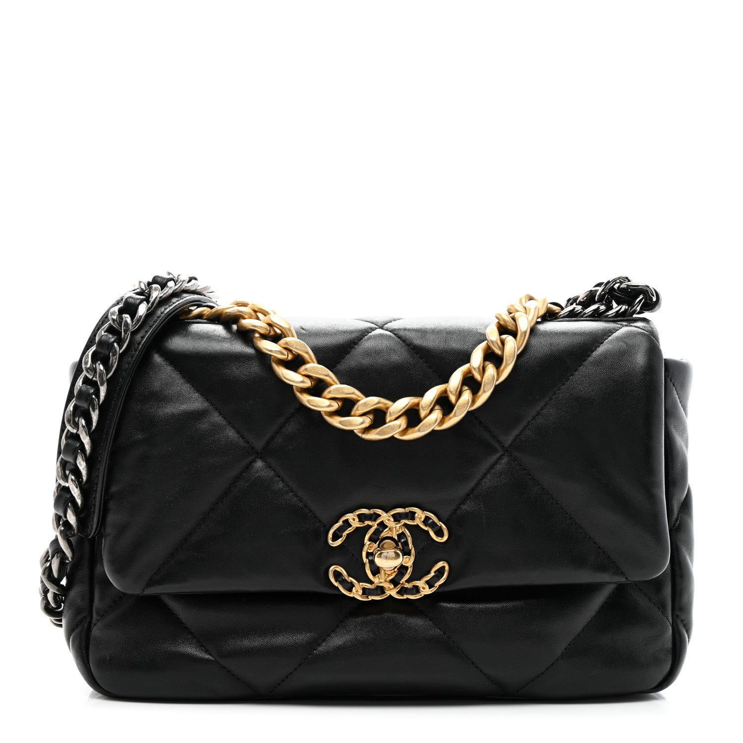 Chanel Lambskin Quilted Medium Chanel 19 Flap Black 1 of 11
