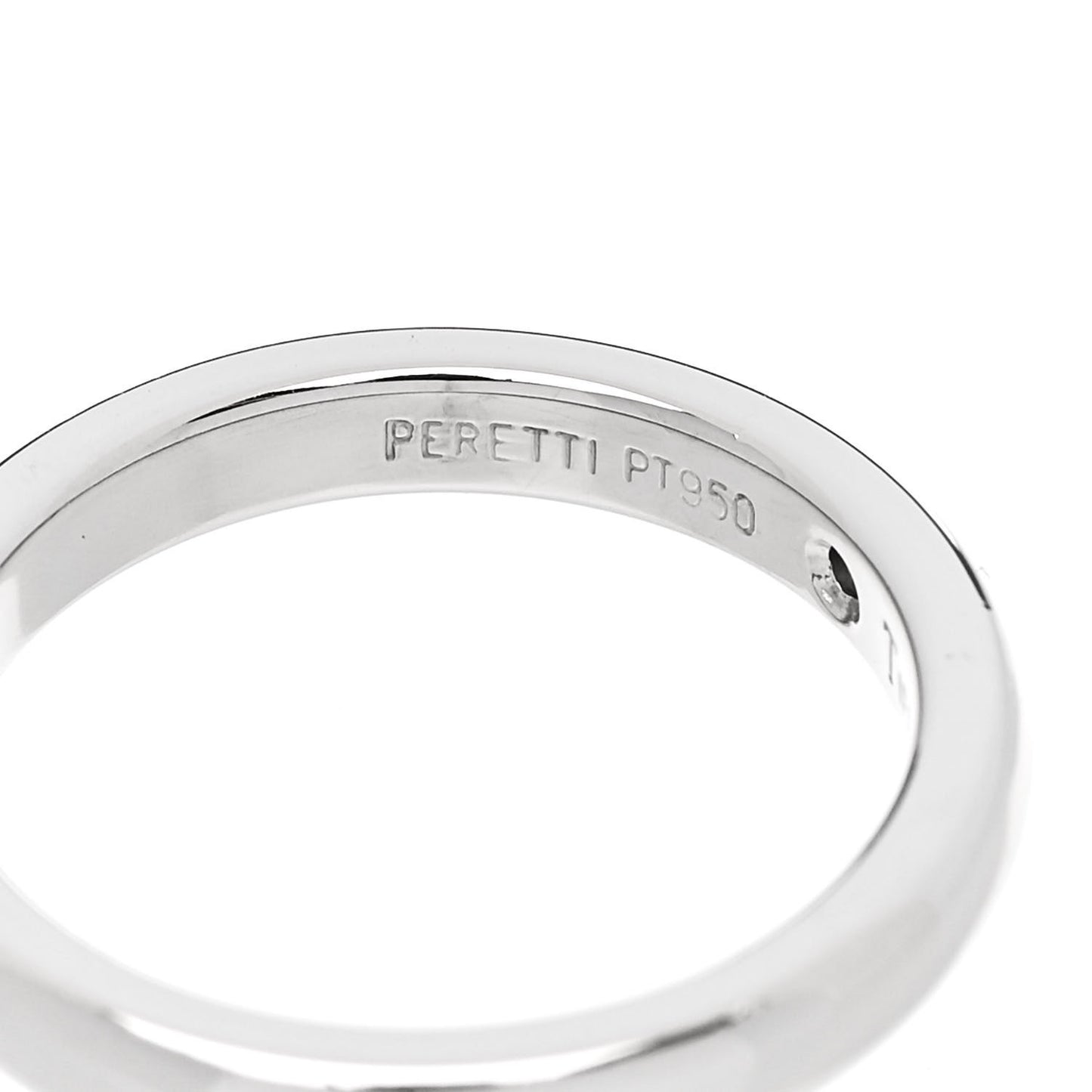 Platinum Diamond Elsa Peretti Band Ring 46 3.75