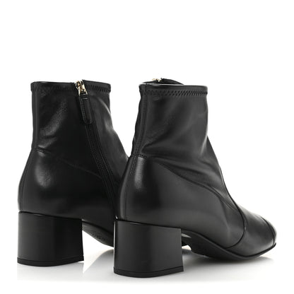 Chanel Stretch Lambskin Cap Toe CC Short Boots 38.5 Black 5 of 9