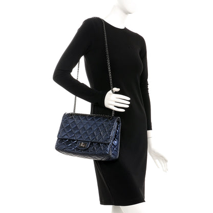 Chanel Metallic Aged Calfskin 2.55 Reissue Flap 227 Blue 2 of 14