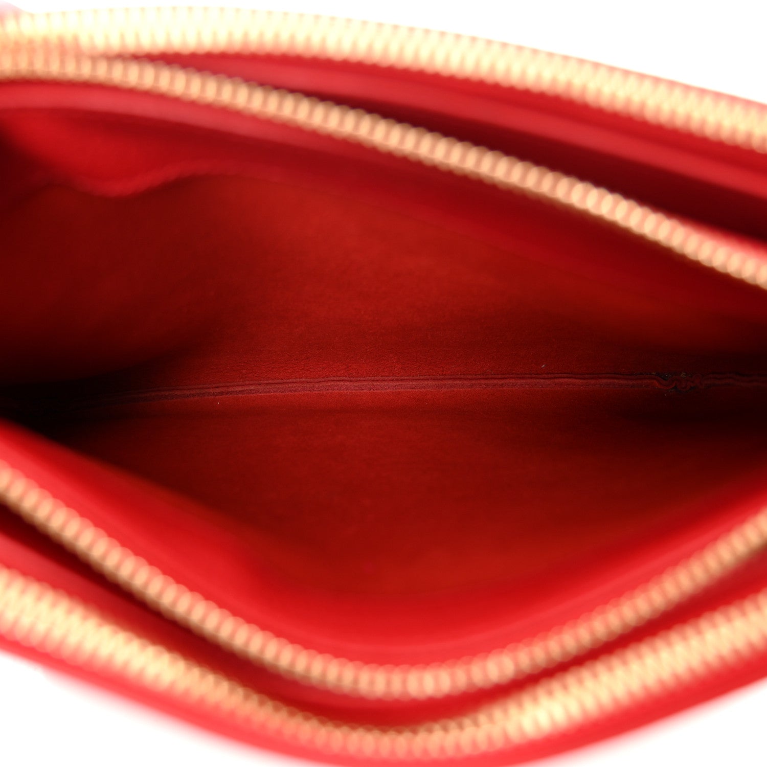 Celine Lambskin Large Trio Crossbody Bag Red 6 of 12