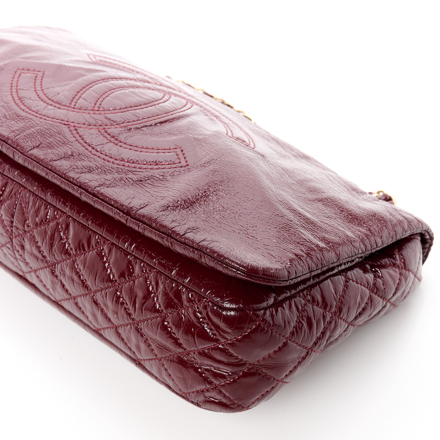 Chanel Vinyl Rock and Chain Medium Flap Bordeaux 11 of 11