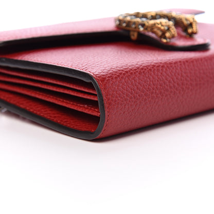 Gucci Calfskin Mini Dionysus Chain Wallet Hibiscus Red 8 of 12