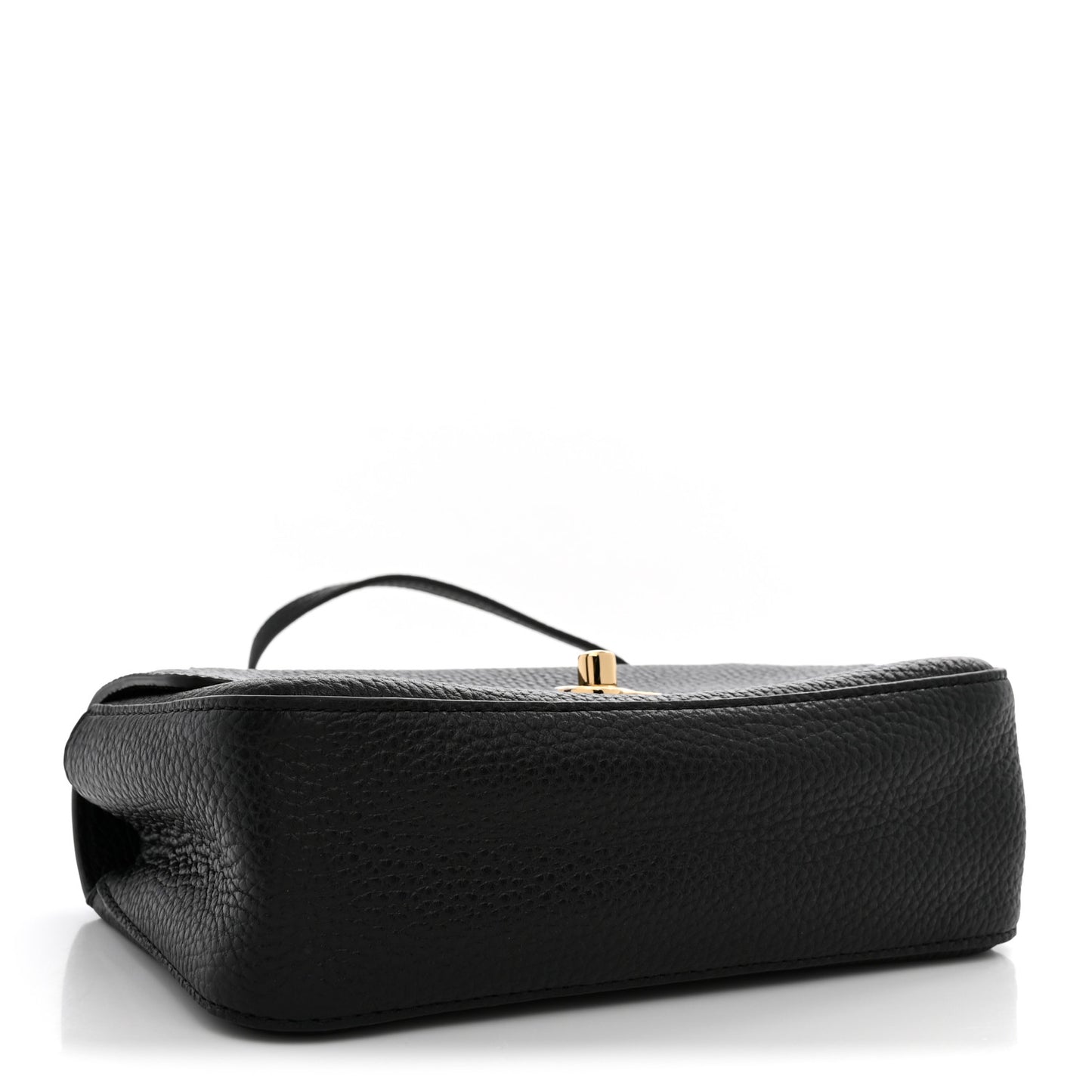 Grained Calfskin Mini Souplissimo Maxi Flap Black