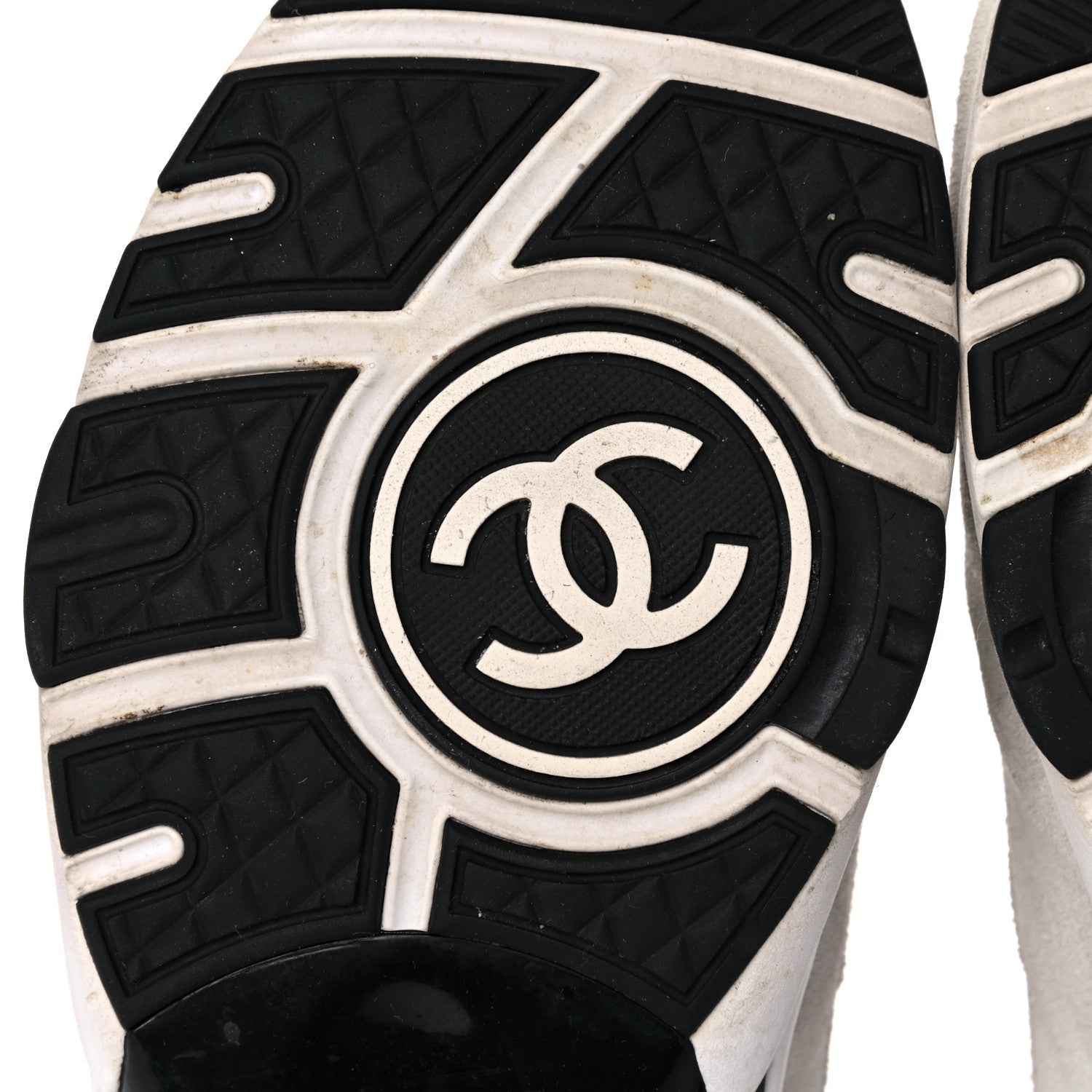 Chanel Calfskin Fabric Sneakers 39 White Silver Fluo Pink 6 of 24