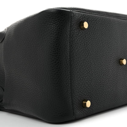 Hermes Taurillon Clemence Lindy 30 Black 9 of 14