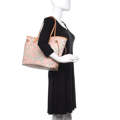 Louis Vuitton Damier Azur Tahitienne Neverfull MM 2 of 11