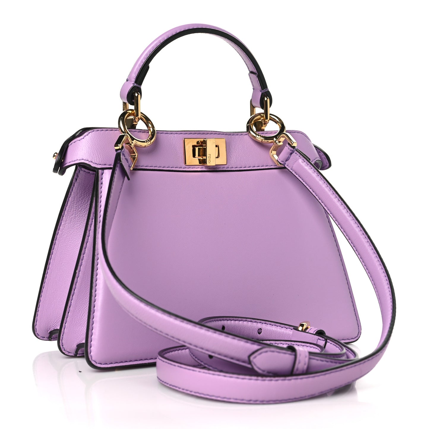 Shiny Nappa Petite Peekaboo I SEE U Satchel Violetta