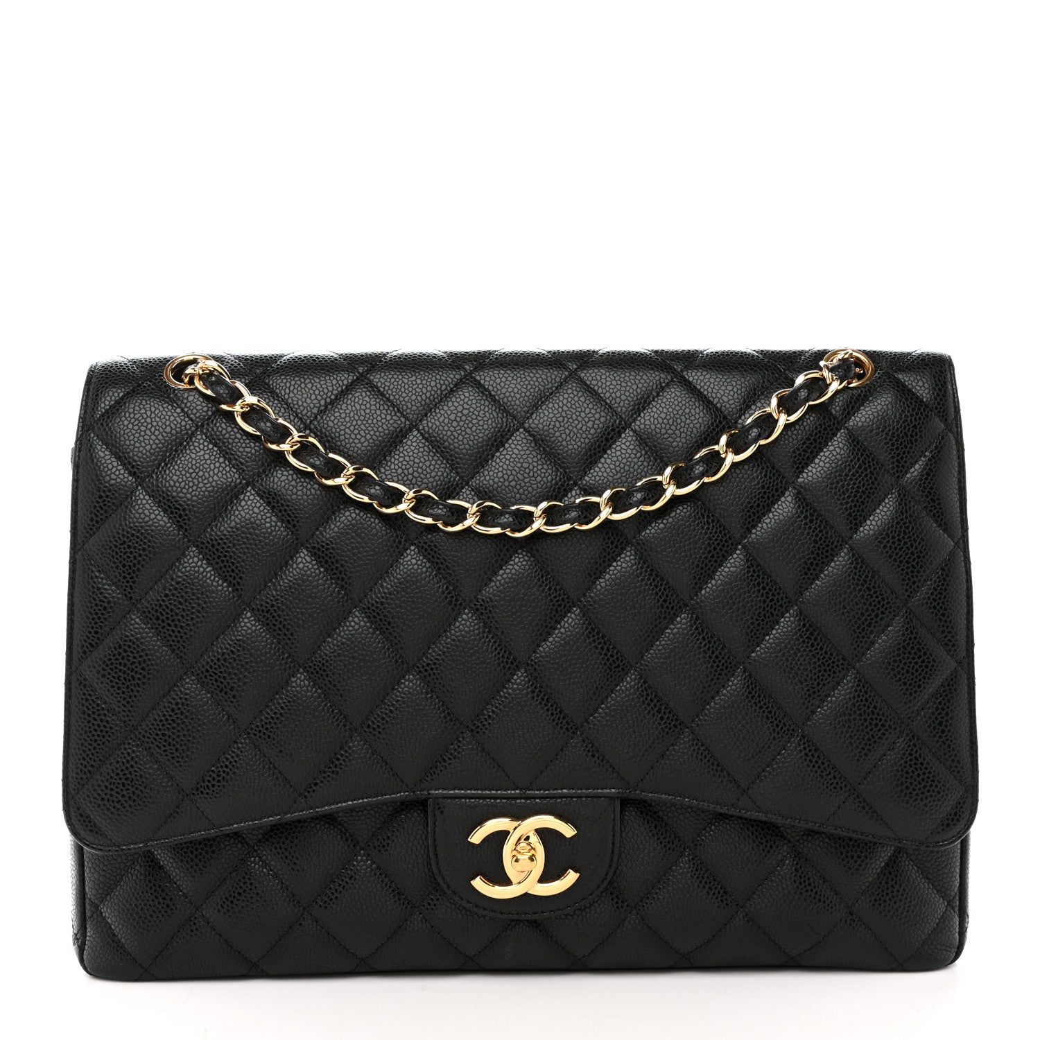 Chanel Caviar Quilted Maxi Double Flap Black 1 of 12
