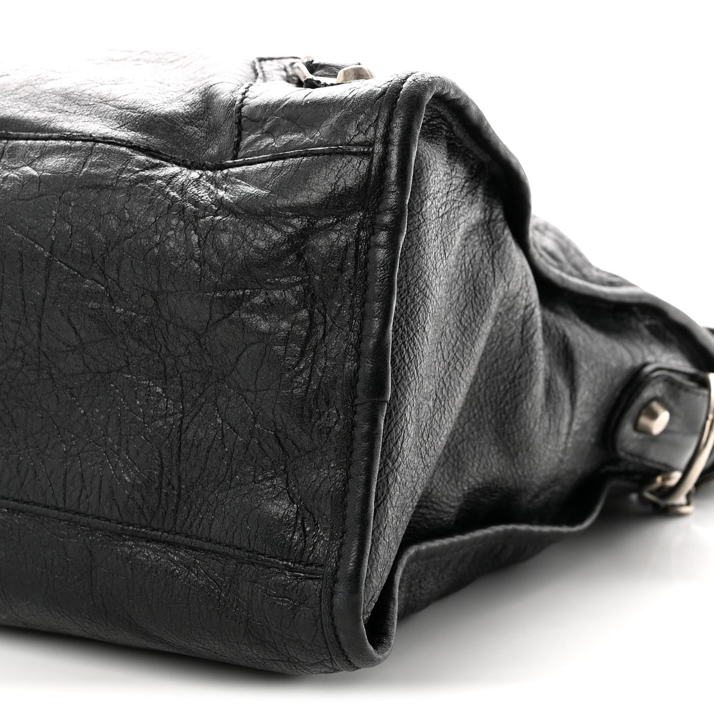 Agneau Classic Silver Hardware City Black