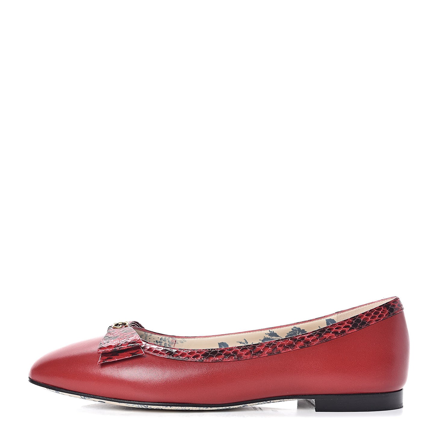 Malaga Kid Elaphe Yva Ballet Flats 38 Hibiscus Red