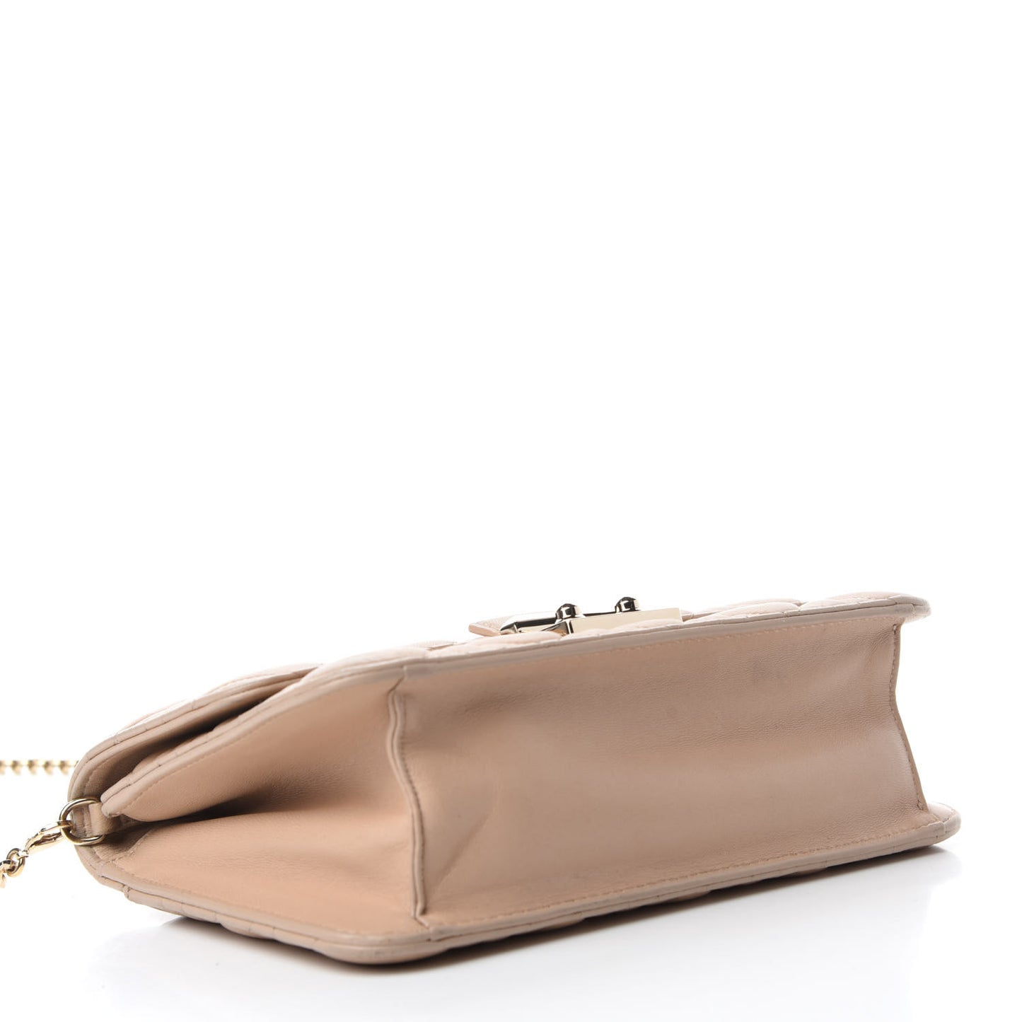 Lambskin Cannage Miss Dior Promenade Pouch Beige