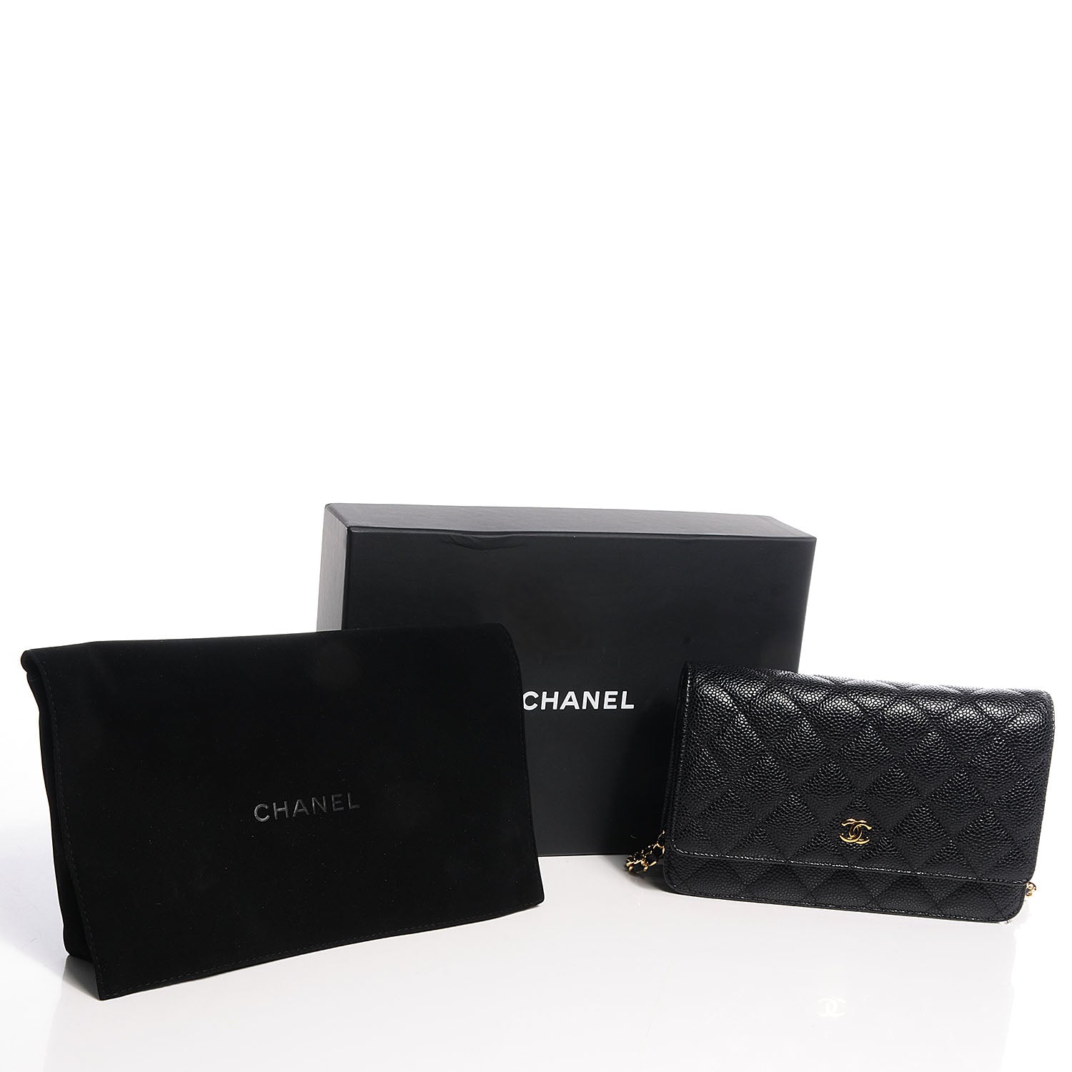 Chanel Caviar Quilted Wallet On Chain WOC Black 5 of 8