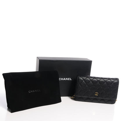 Chanel Caviar Quilted Wallet On Chain WOC Black 5 of 8