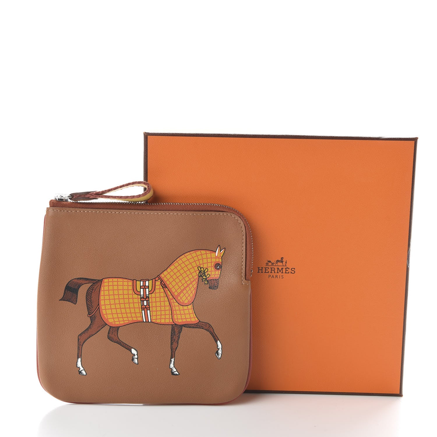 Hermes Swift Couverture Nouvelle Carre Pocket Pouch Gold Ambre 7 of 7