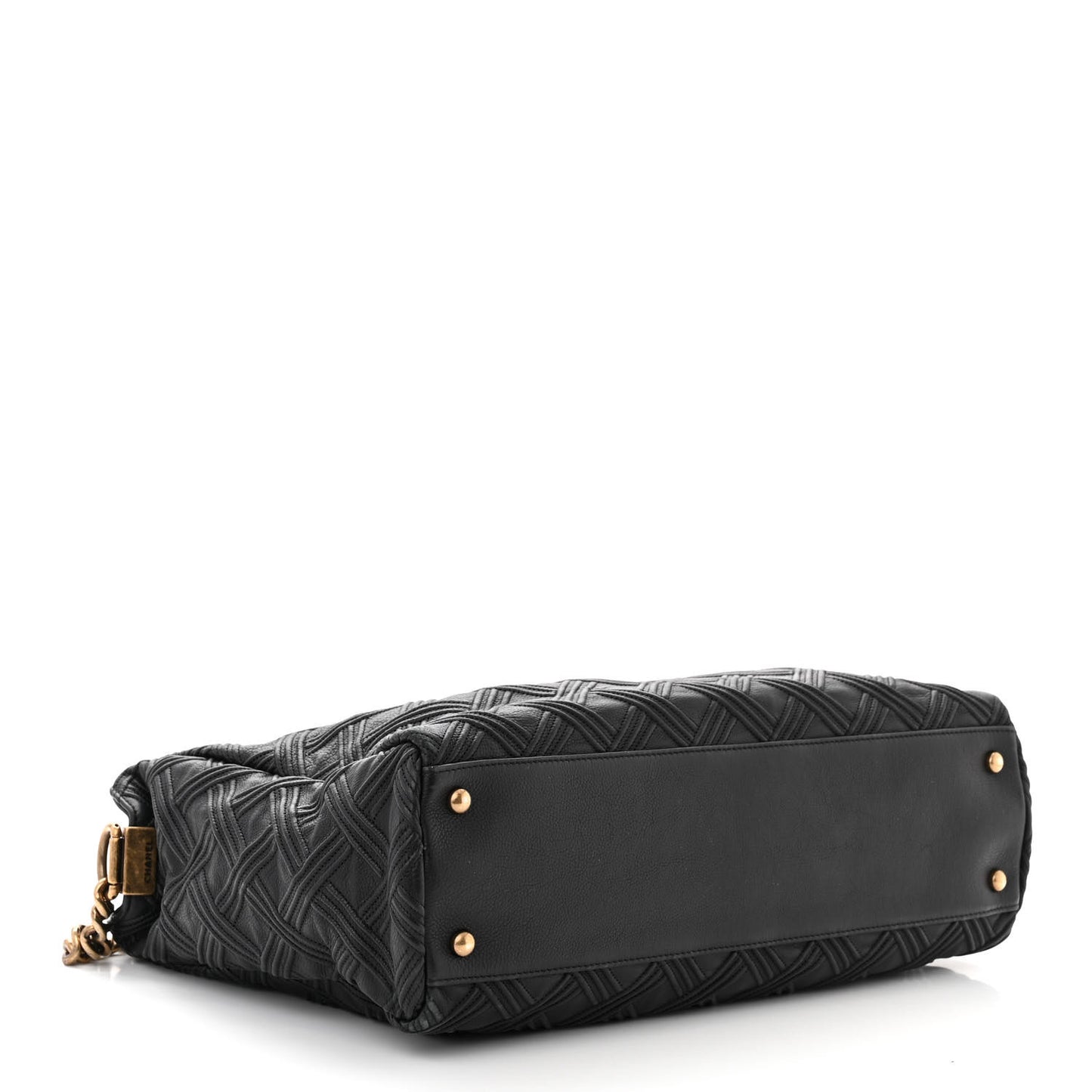 Calfskin Large Retro Girl Shopping Tote Black