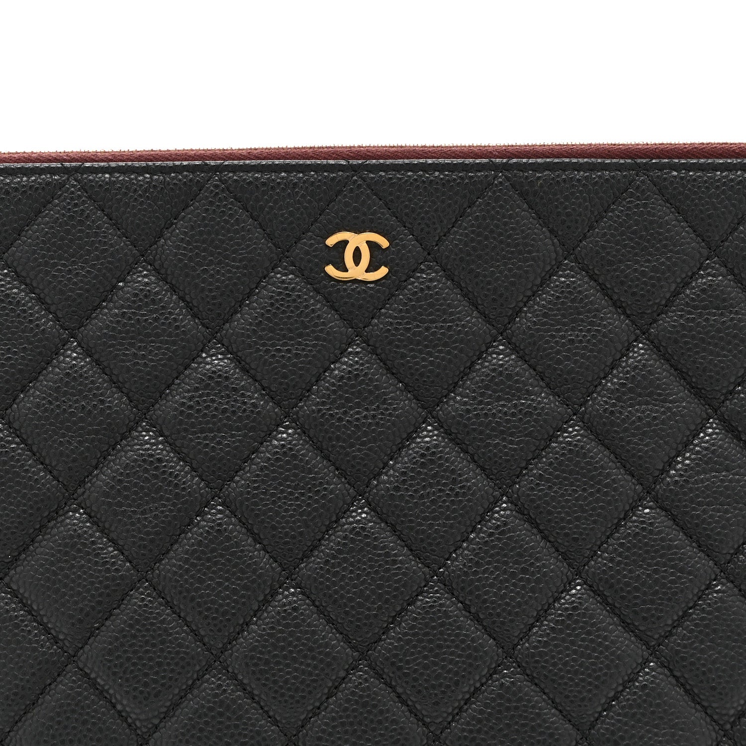 Chanel Caviar Quilted Large Cosmetic Case Black 8 of 10