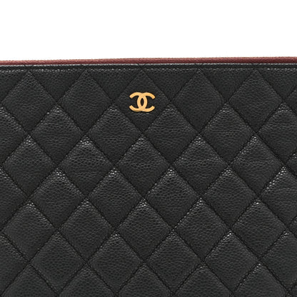 Chanel Caviar Quilted Large Cosmetic Case Black 8 of 10