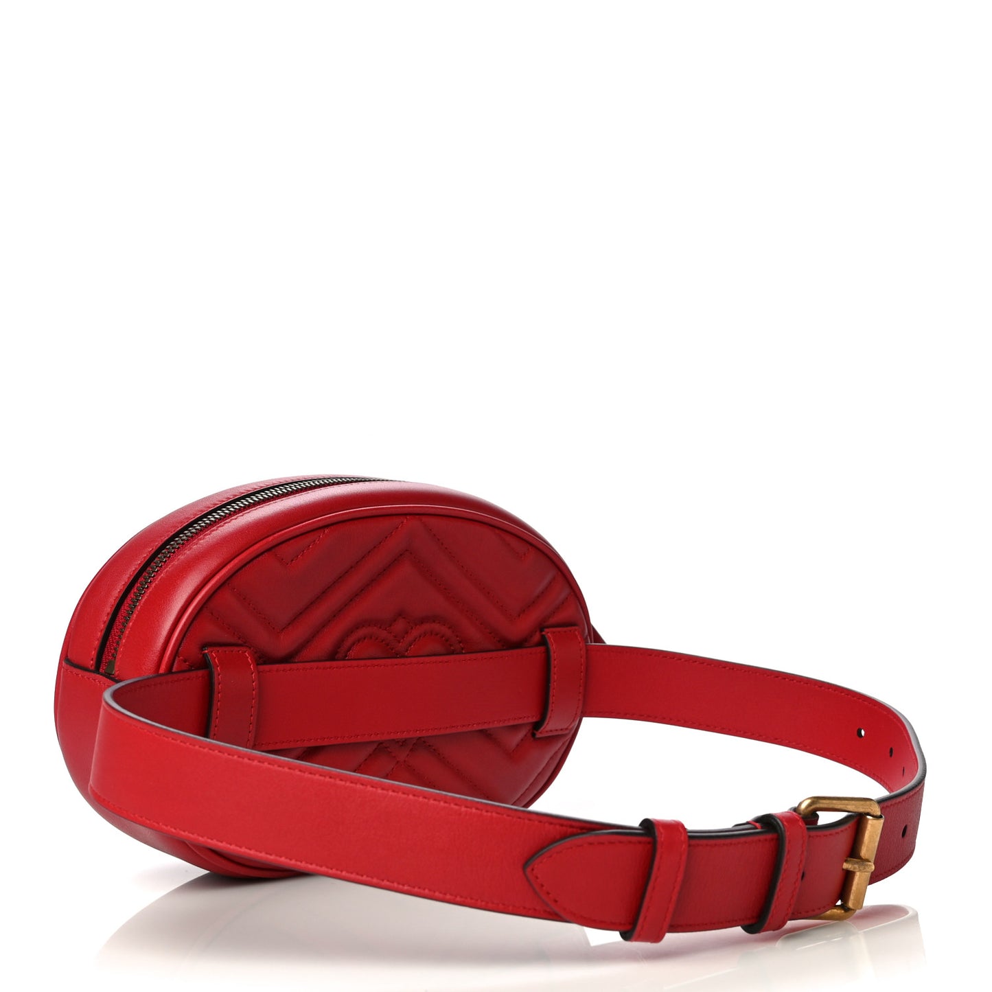 Calfskin Matelasse GG Marmont Belt Bag 75 30 Hibiscus Red
