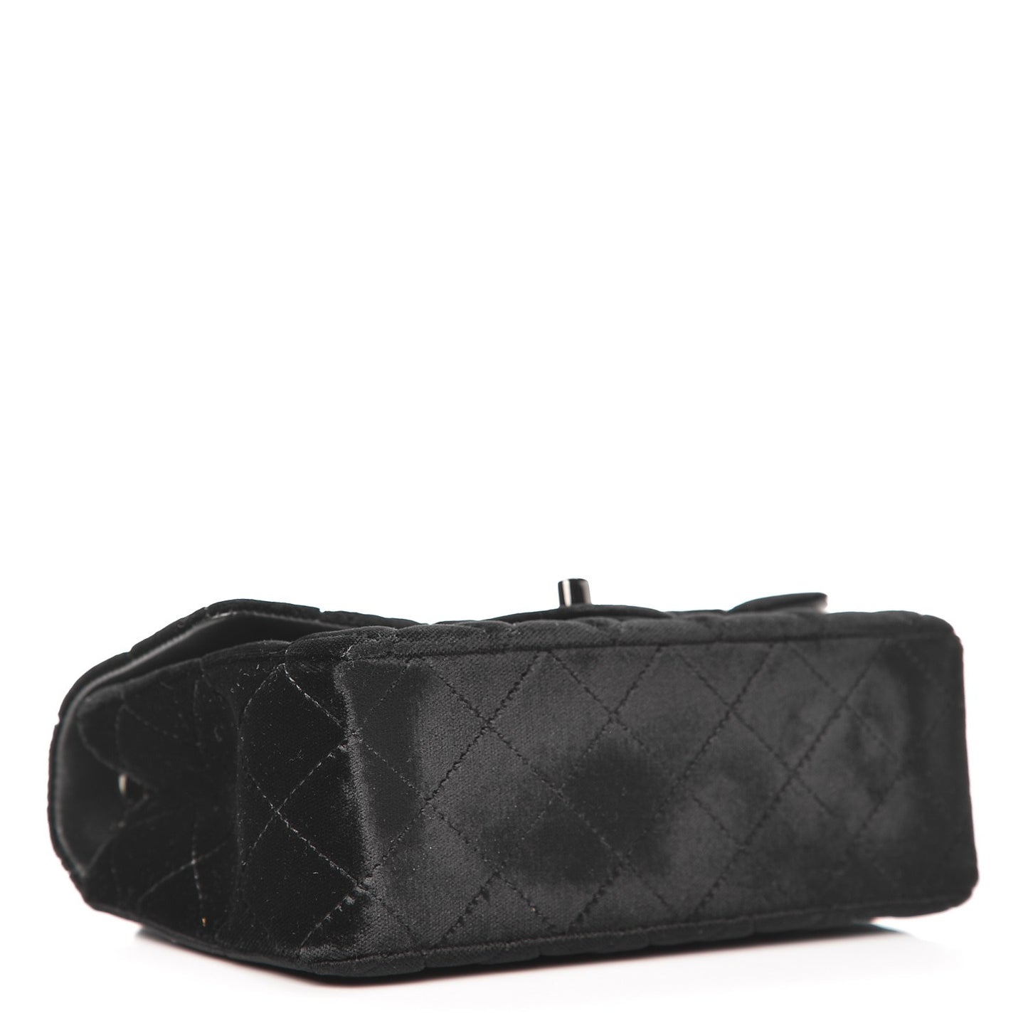 Velvet Quilted Mini Rectangular Flap So Black