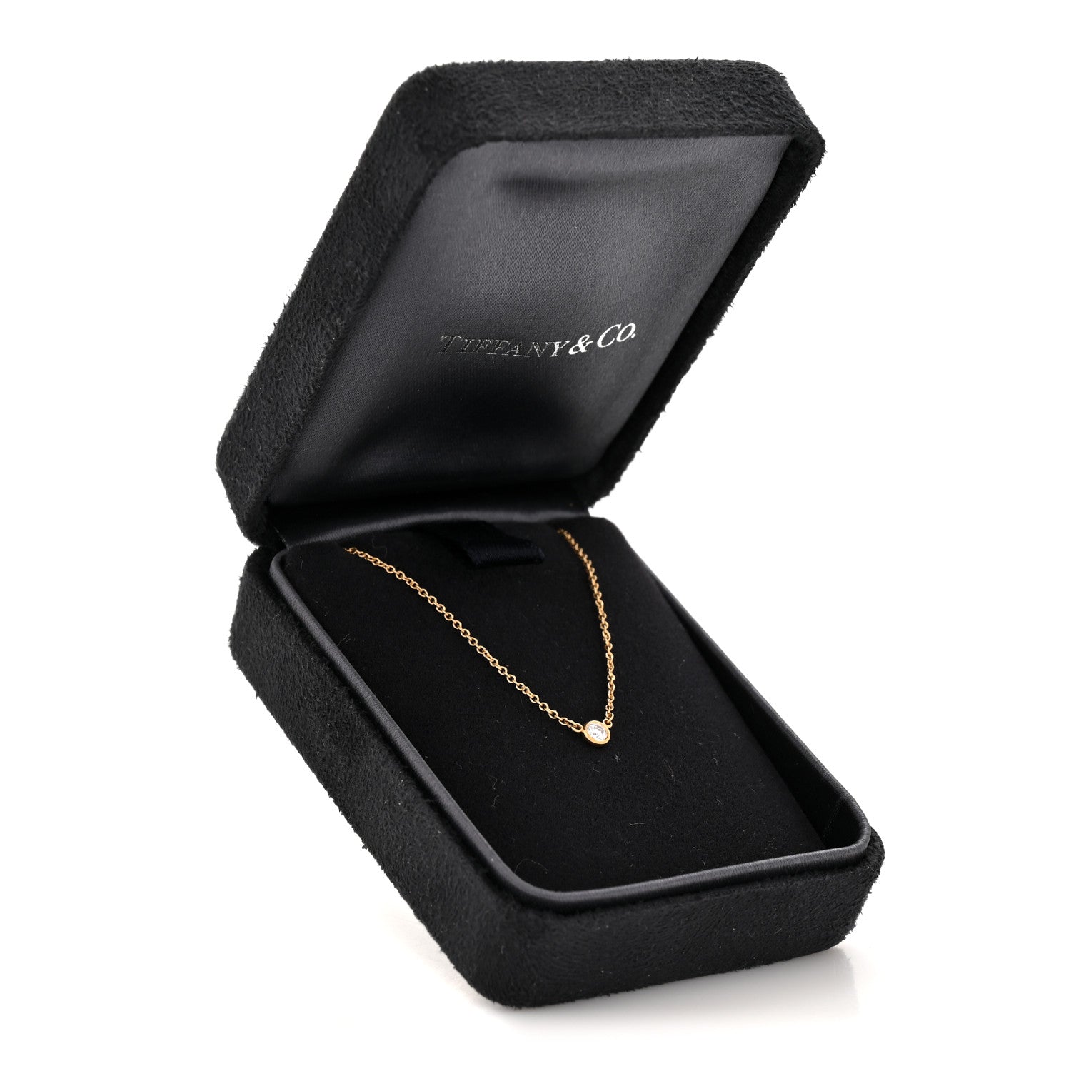 Tiffany 18K Yellow Gold Diamond .08ct Elsa Peretti Diamonds by the Yard Pendant Necklace 7 of 7
