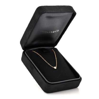 Tiffany 18K Yellow Gold Diamond .08ct Elsa Peretti Diamonds by the Yard Pendant Necklace 7 of 7
