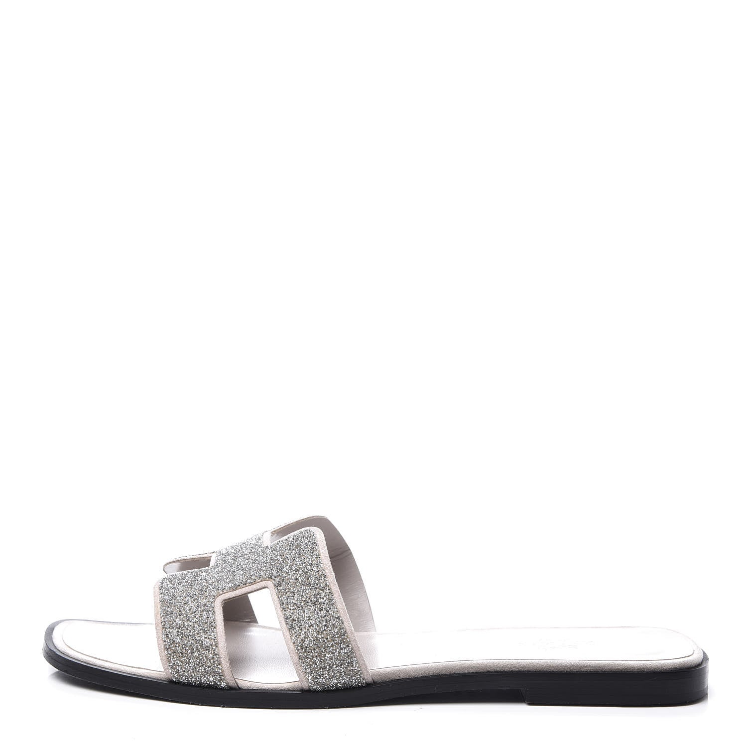 Hermes Suede Goatskin Crystal Powder Oran Sandals 40 1 of 10