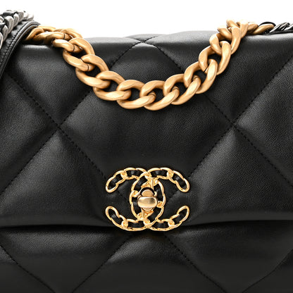 Chanel Lambskin Quilted Medium Chanel 19 Flap Black 8 of 11