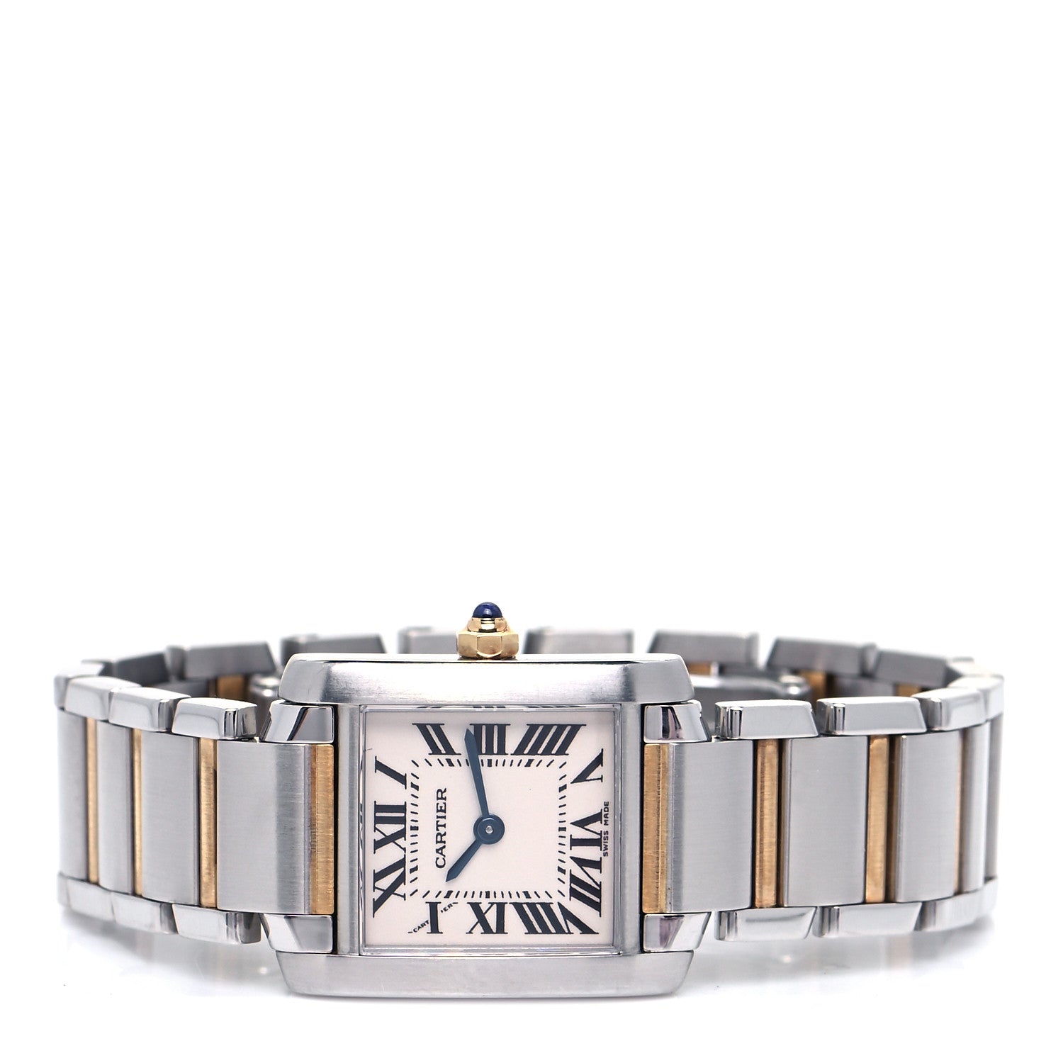 Cartier Stainless Steel 18K Yellow Gold 20mm Tank Francaise Quartz Watch 2 of 4
