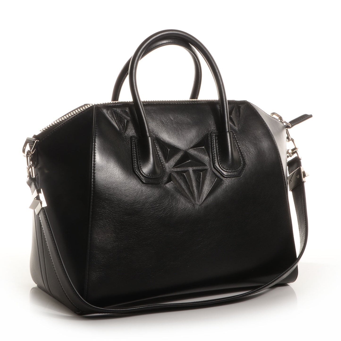 Calfskin 3D Stud Medium Antigona Black