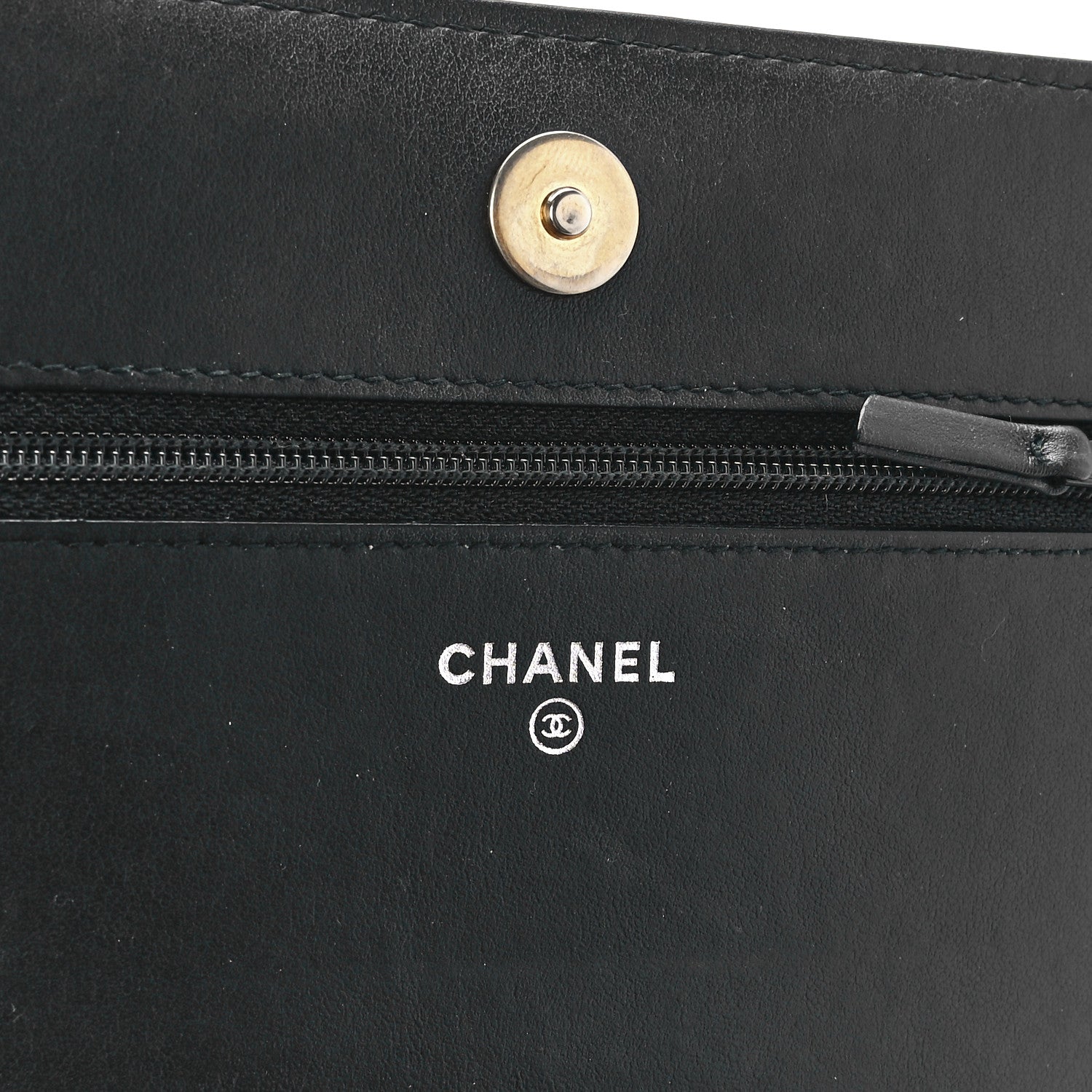 Chanel Aged Calfskin Quilted Gabrielle Wallet On Chain WOC Beige Black 6 of 12