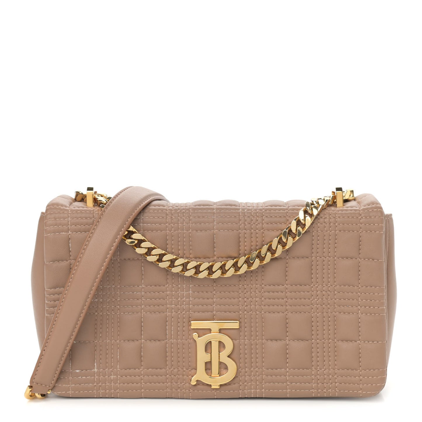 Lambskin Quilted Small Lola Bag Camel